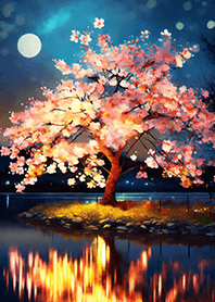 美しい夜桜の着せかえ#2940