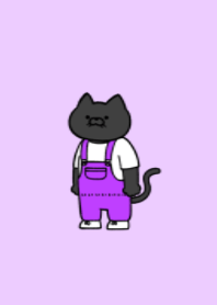 Overalls black cat 08.