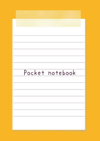 White Pocket notebook Themej-ORANGE
