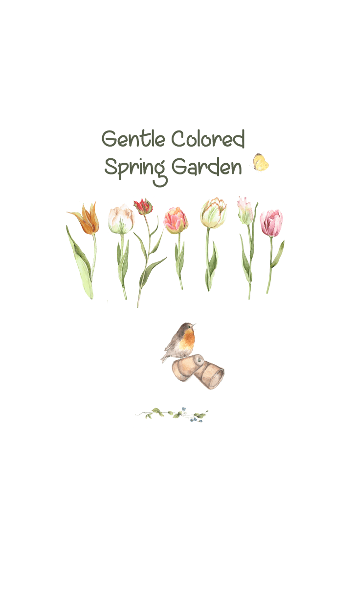 gentle colored spring garden