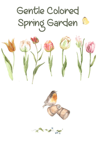 gentle colored spring garden