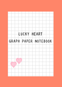 LUCKY HEART GRAPH PAPER-APRICOT COLOR