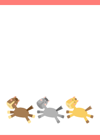 にっこり馬03 赤色