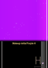 Makeup initial purple H.