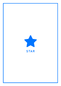 Simple Lucky Star -White&Blue