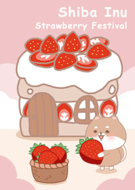Shiba Inu/Strawberry Festival/pink