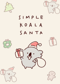 Simple koala santa
