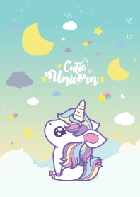 Unicorn Love Moon Sky Cute