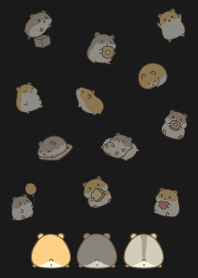 Cute hamster butt_black