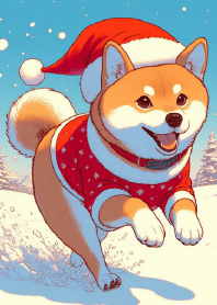 Shiba's Snow Run