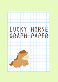 LUCKY HORSE GRAPH PAPER/YELLOW GREEN