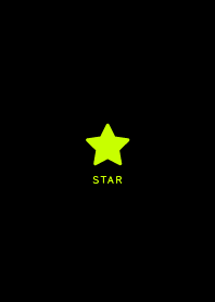 Simple Lucky Star -Black&Neon Lime Green