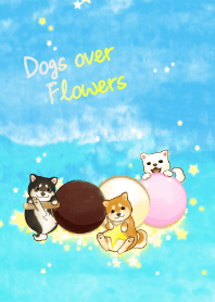 Dogs over Flowers 9 (stars, sky)