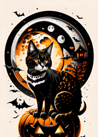 halloween cat 37B034
