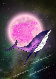 狮子座和鲸鱼-紫色-