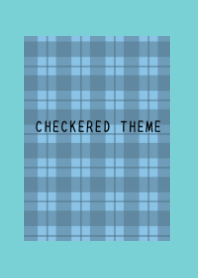 DUSTY BLUE CHECKERED THEME-MINT GREEN