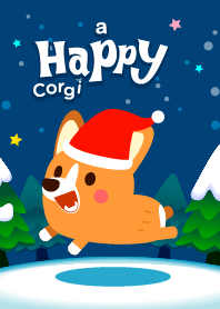 Happy Corgi : Snowy Night