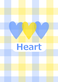 Yellow and light blue heart from japan
