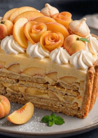 Peach tart-I LOVE CAKE