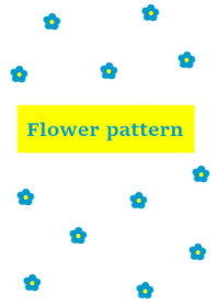 flower pattern#blue yellow