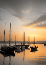 Dock morning mist sunset bD930d