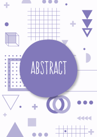 Abstract Geo Full White Purple