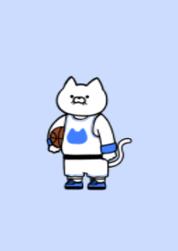 Basketball cat.(pastel colors07)