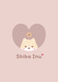 Shiba Inu2 Sunflower - PinkOrange