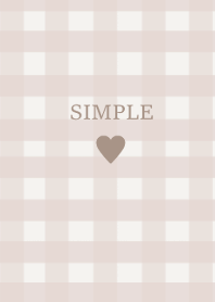 SIMPLE HEART --check fallpinkbrown