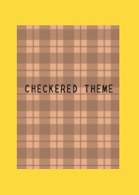 DUSTY ORANGE CHECKERED THEME/YELLOW/GR