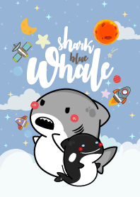 whale & shark Galaxy Blue