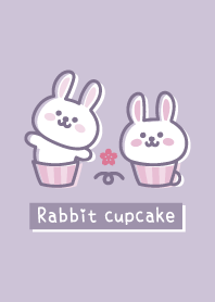 Rabbit cupcake <Cherry blossoms> purple