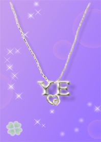 イニシャル30 Y&E （四つ葉のクローバー）