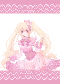 ツインテールのピンクドレスの少女