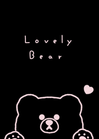 Popping Bear(line)/black pink.