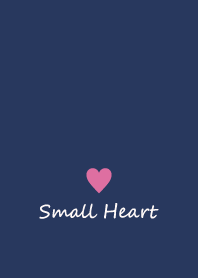 Small Heart *Navy+Pink 35*