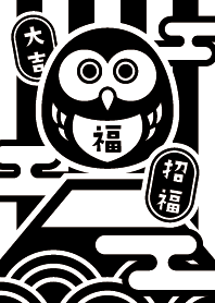 LUCKY OWL & Mt.Fuji / BLACK