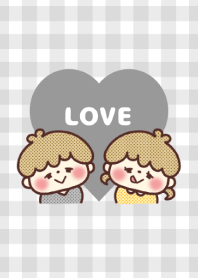 Love Couple and Gingham Check Theme -42-