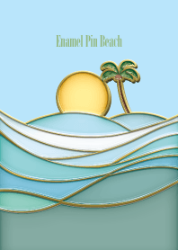 Enamel Pin Beach 123