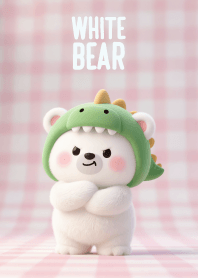 Pretty White Bear Dinosaur Head