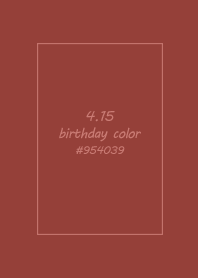 birthday color - April 15