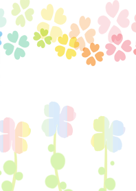 幸運のパステルクローバー