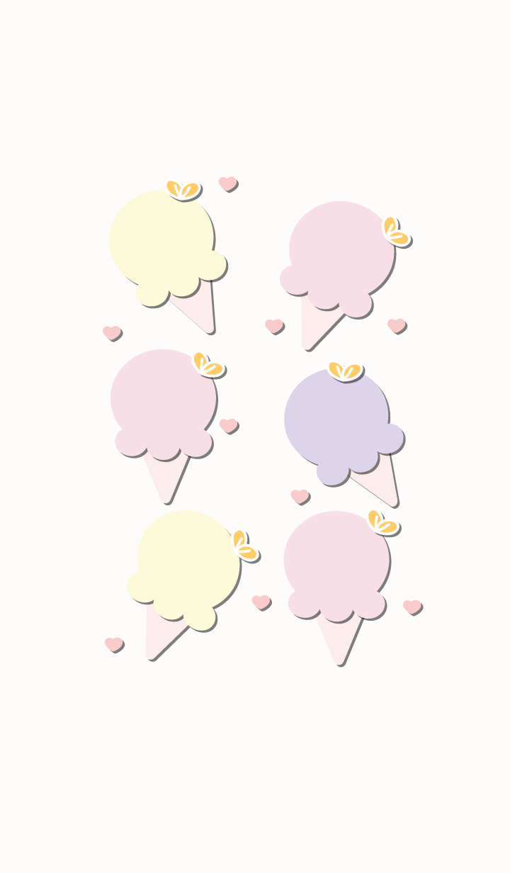 Cute ice-cream theme 58