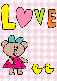 Lilo x pink(Houndstooth)