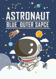 浩瀚宇宙 寶貝宇航員 藍色