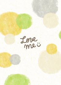 Watercolor Circle Yellow Green14 Japan