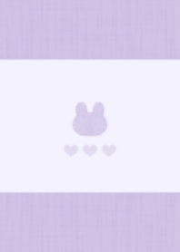 うさぎハート(くすみパープル)