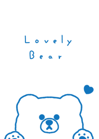 หมีน่ารัก / blue white
