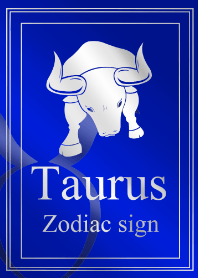 黄道十二宫金牛座银色和蓝色 2019