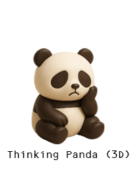 Thinking Panda (3D)White.Vol.3